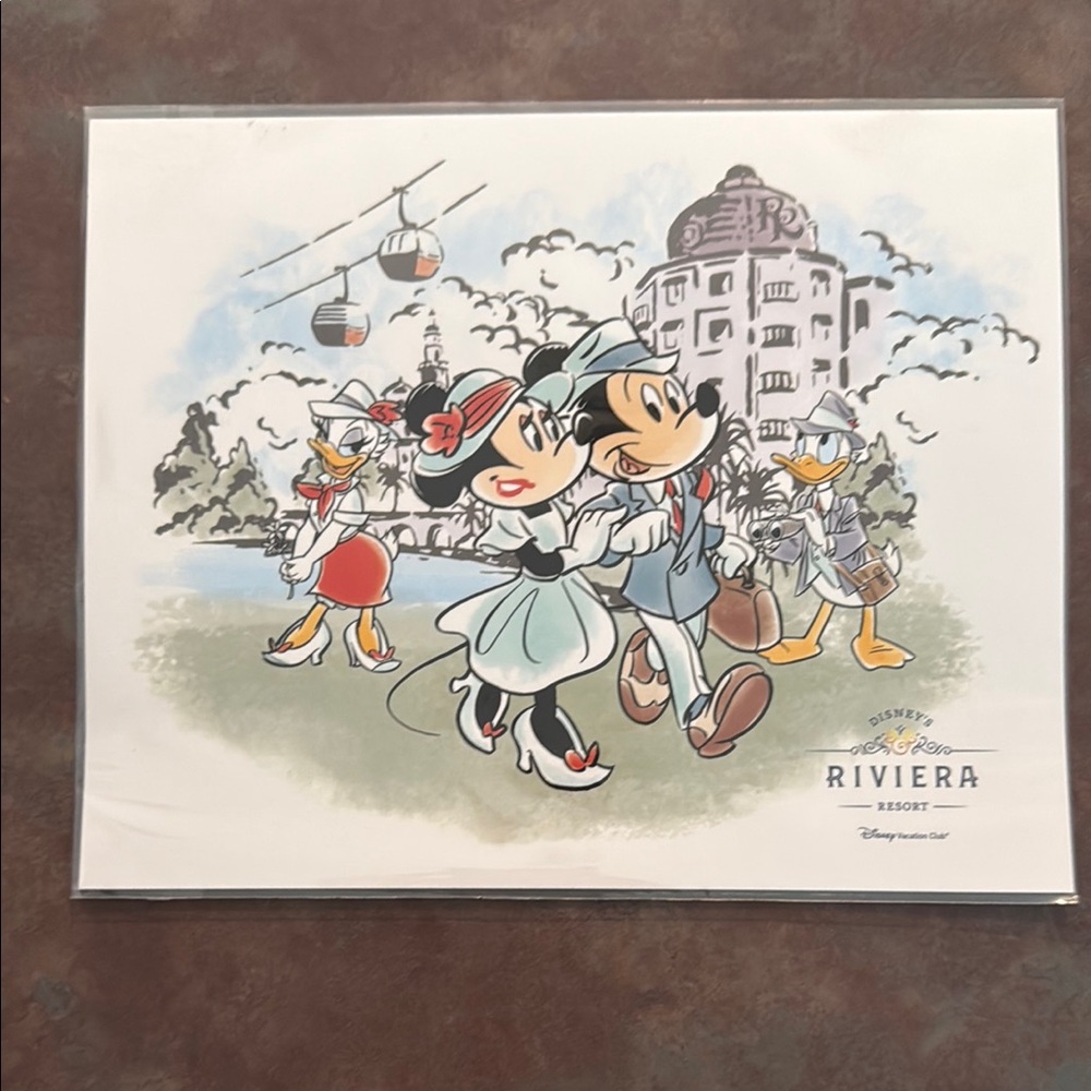 Disney Riviera Resort Print with Mickey, Minnie, and Friends